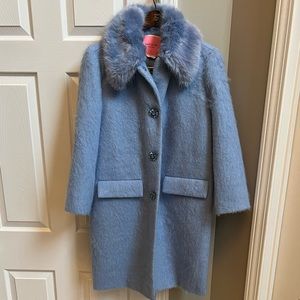 Beautiful Kate Spade Faux Fur Winter Coat Size 4